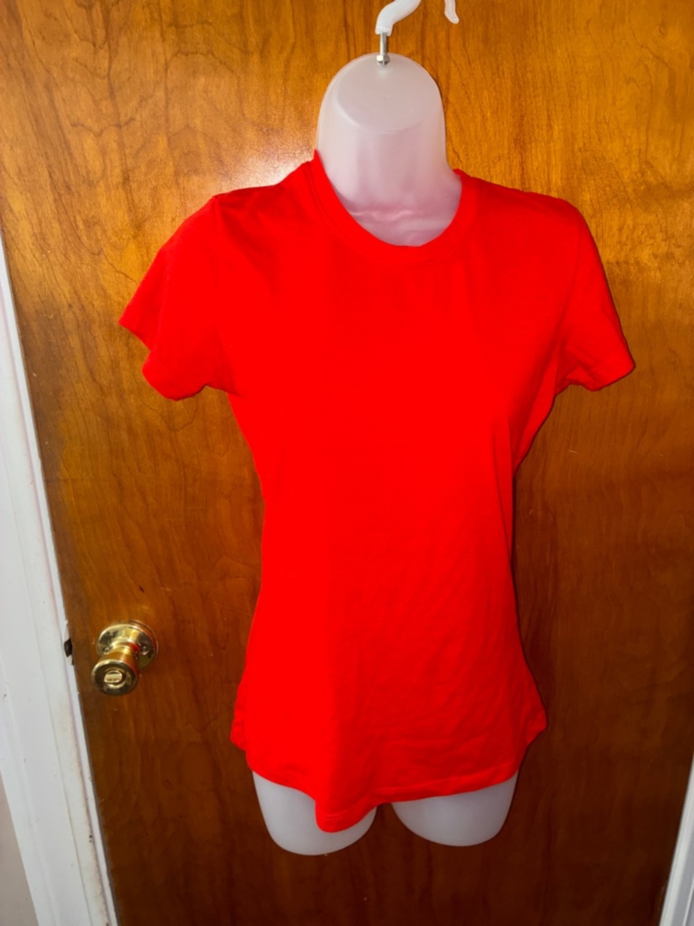 Women's Bright Red Short Sleeve Crewneck Tee